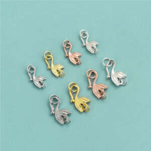 Cierre de cola de pez bañado en plata de ley S925