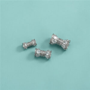 S925 Sterling Silver Plated Zircon Screw Clasp