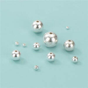 S925 Sterling Silver Round Beads by Gram