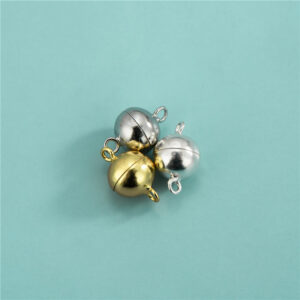 Runder Magnetverschluss aus 925er Sterlingsilber