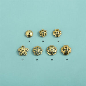 Cuentas espaciadoras con pequeñas flores en plata de ley S925