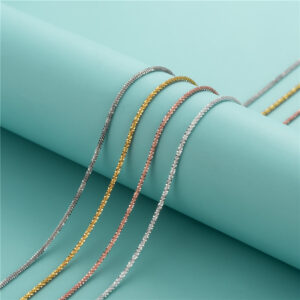 S925 Sterling Silver Sparkling Popcorn Chain