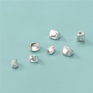 Cuentas espaciadoras retorcidas de plata esterlina S925