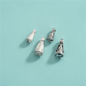 Capuchons et connecteurs de perles vintage en argent sterling S925