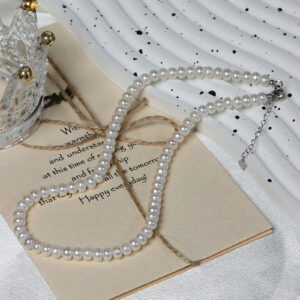 Gargantilla de perlas de agua dulce con plata S925