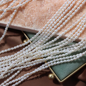 Strong Luster 3mm Mini Rice Natural Freshwater Pearl