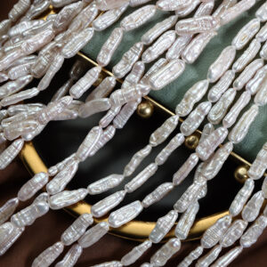 Threaded Biwa Baroque Cultured Pearls for DIY Jewelry
