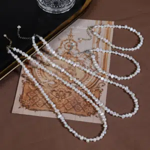 White Rice Freshwater Pearl Choker Set