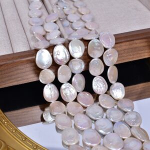 15 mm ovale Süßwasserperlen im Barockstil für DIY-Schmuck