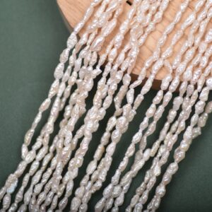 3-4 mm Biwa Keshi Vollgebohrte Süßwasserperlen
