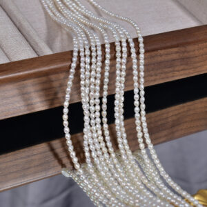 3-4mm White Rice Natural Freshwater Pearl