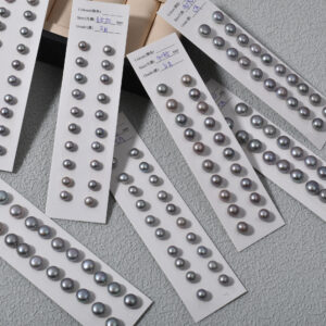 Perlas de botón de agua dulce naturales 5A perforadas a la mitad