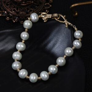 Big Pearl Bracelet with Bow Clasp
