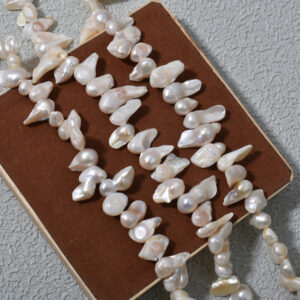 8-15mm Feather Side Drilled Baroque Freshwater Pearls