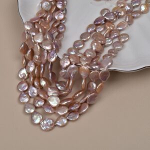 Perlas de agua dulce barrocas en forma de lágrima morada de 12 mm