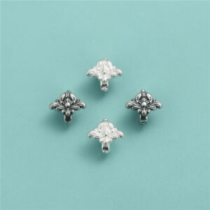 S925 Silver Chinese Peony Flower Clasp Connector