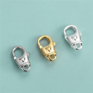 S925 Silber, vergoldeter Federverschluss für die Schmuckherstellung