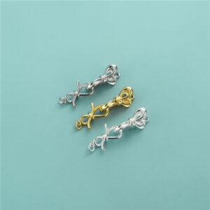 Cierre de lazo de precisión de plata S925 para collar de perlas