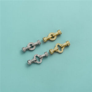 Kleeblattverschluss aus 925er Silber mit Zirkonia für Perlenkette