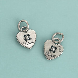 Colgante de corazón creativo de plata S925 para collar