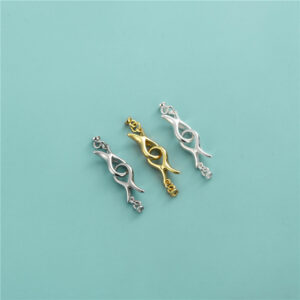 S925 Silver Double Fish Clasp for Necklace and Bracelet
