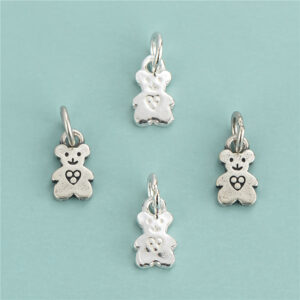 S925 Silver Mini Bear Pendant for Bracelet and Necklace