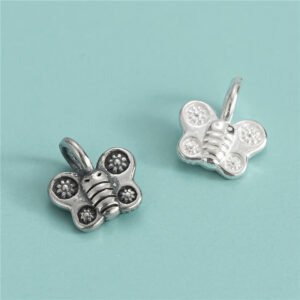 Breloques mini papillons en argent S925 pour collier et bracelet