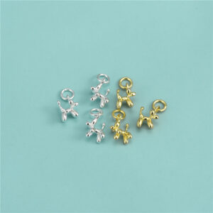 S925 Silver Mini Balloon Dog Pendant for Jewelry