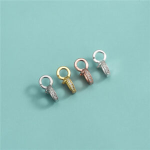 S925 Silver Zircon Pendant Clasp for Necklace and Bracelet