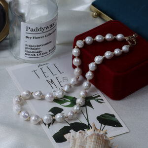 Baroque Freshwater Pearl Necklace Gold Spacer