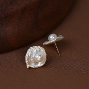 Baroque Freshwater Pearl Stud Earrings