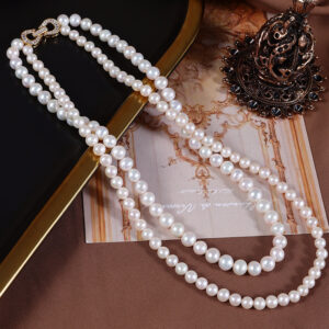 Double Layer Freshwater Pearl Necklace S925
