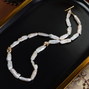 Natural Baroque Biwa Pearl Necklace Bulk