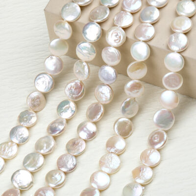 12-14mm natural freshwater coin baroque pearls