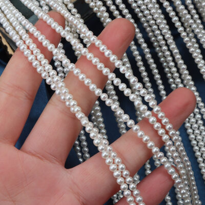 Perlas de agua dulce naturales 5A redondas de 3-3,5 mm