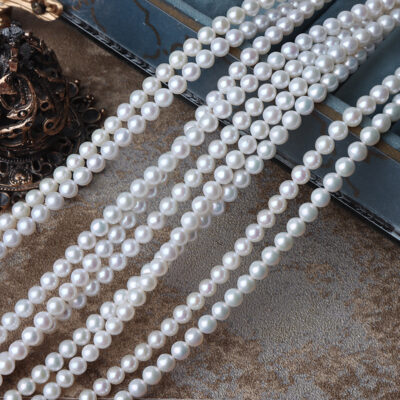 5A 5mm round natural freshwater pearls