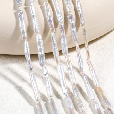 Perle d'eau douce baroque naturelle de 5 mm, forte et légère