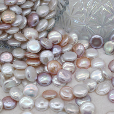 14 mm starke Süßwasser-Münzperlen