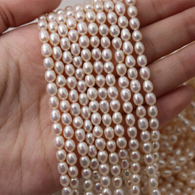 5mm Strong Light Rice Shape High Quality Freshwater Pearl