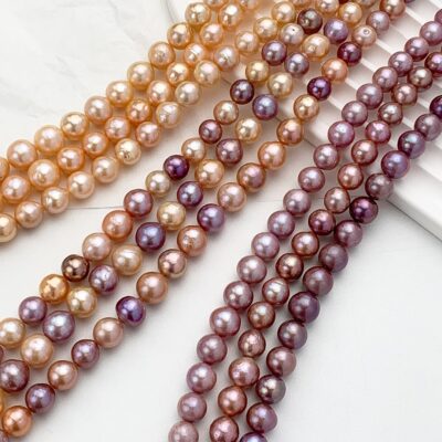 Perles d'eau douce naturelles Edison colorées de 9 à 11 mm