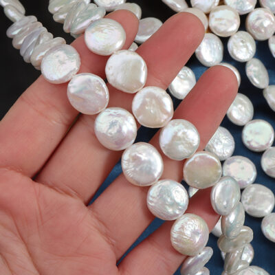 Perles d'eau douce baroques naturelles de 12 à 13 mm