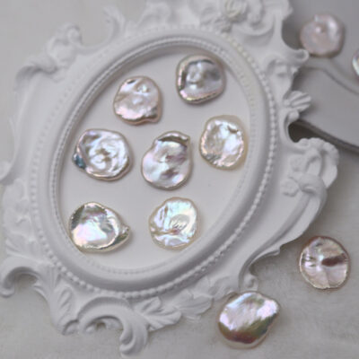 12-14 mm hochwertige, blütenförmige Keshi-Natur-Süßwasserperlen