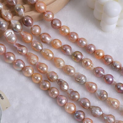 12-15mm Large Wrinkled Edison Freshwater Pearls