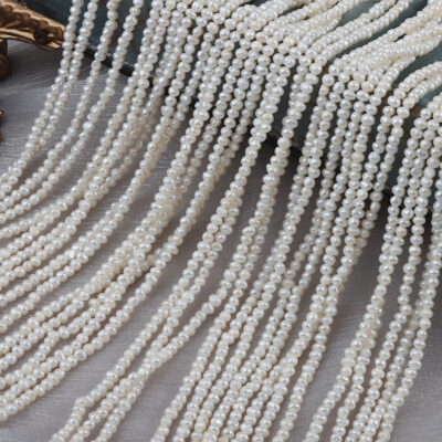 Mini perlas de agua dulce naturales sin núcleo de 2-3 mm