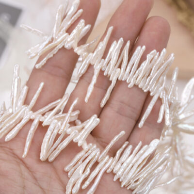 Perle d'eau douce naturelle en bâtonnet de 3 à 5 mm, taille 5a