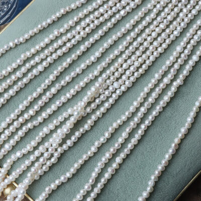 Perlas de agua dulce de patata natural de 3,5-4 mm