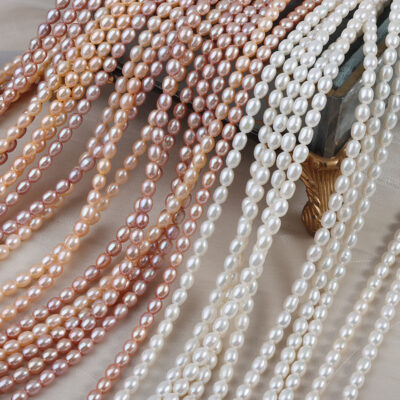 4-5mm Natural Smooth Rice Freshwater Pearls