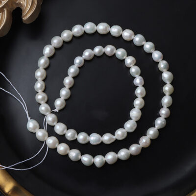 5-6mm Natural High Luster Round Baroque Pearls