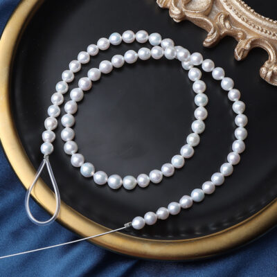 5.5-6mm High Luster Round Natural Freshwater Pearls