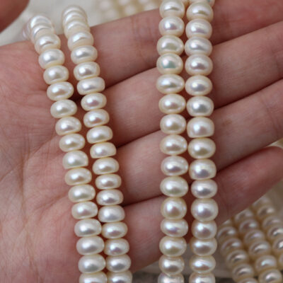 Perlas naturales de agua dulce de 7-8 mm de alta calidad